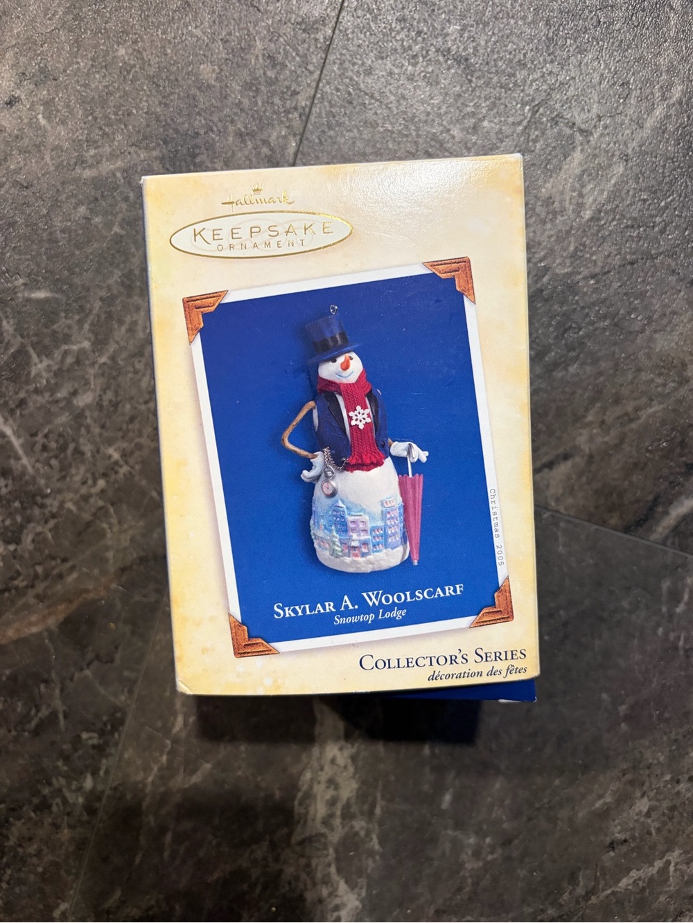 Hallmark Keepsake Skylar A. Woolscarf Snowtop Lodge Porcelain 2005 Ornament